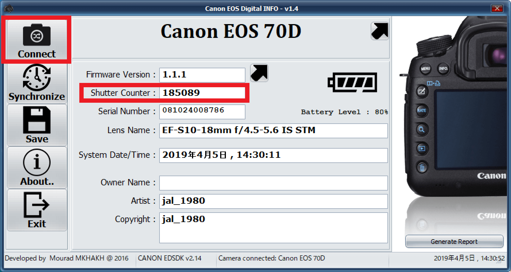 シャッター回数1401回)Canon EOS 6D ボディ(極美品)-