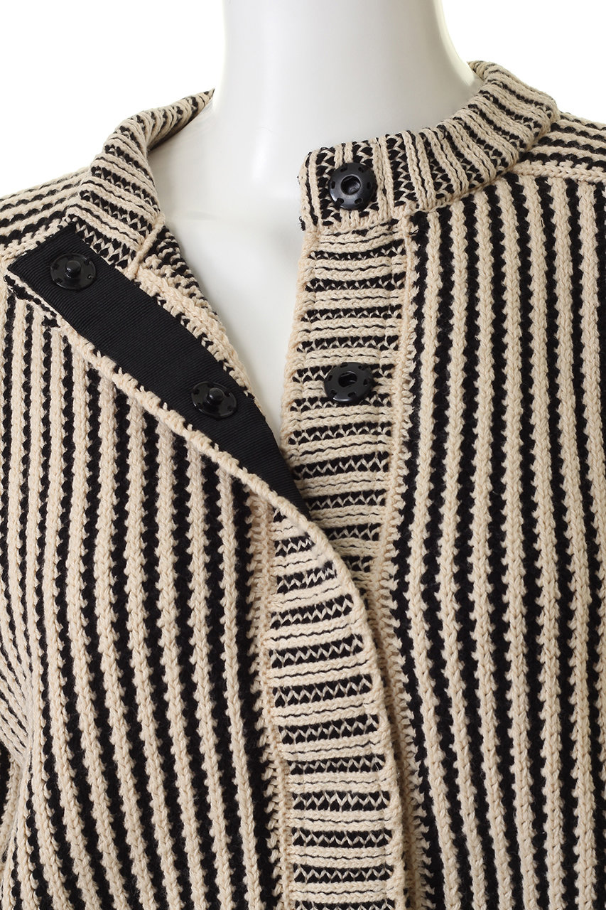 公式購入STRIPE CABLE HALF SLEEVE CARDIGAN 1-