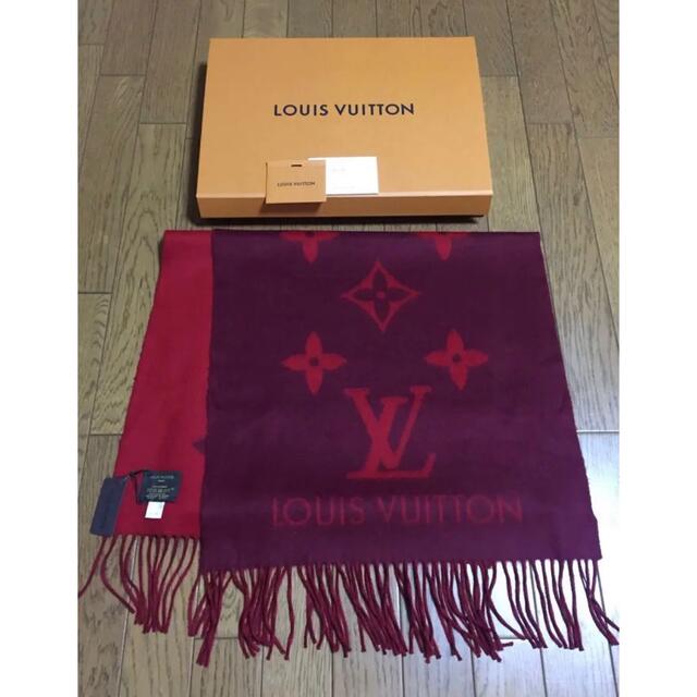 美品 ルイヴィトン × シュプリーム コラボ ウール カシミア マフラー ...