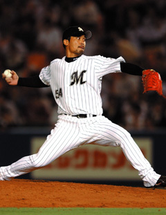 千葉ロッテマリーンズ 黒木知宏選手のソックス