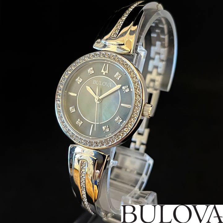 価格 Bulova レディースクリスタル - 96N110 One Size シルバー