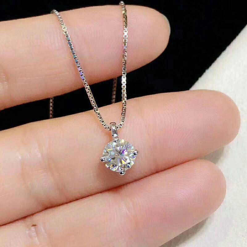 高品質」ダイヤモンドt950 1.oct 1ホワイトゴールドネックレス2