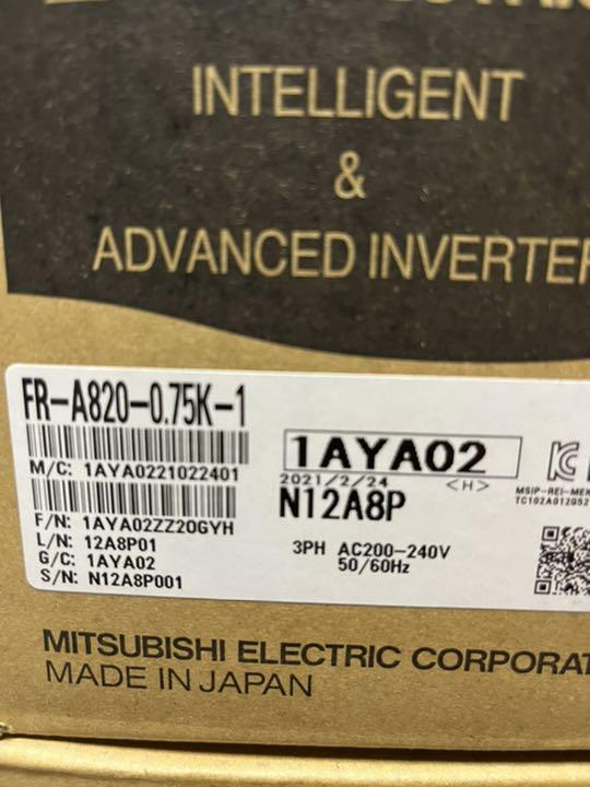 三菱電機FA FR-A820-0.75K-1 FREQROL-A800シリーズ インバータ本体 三