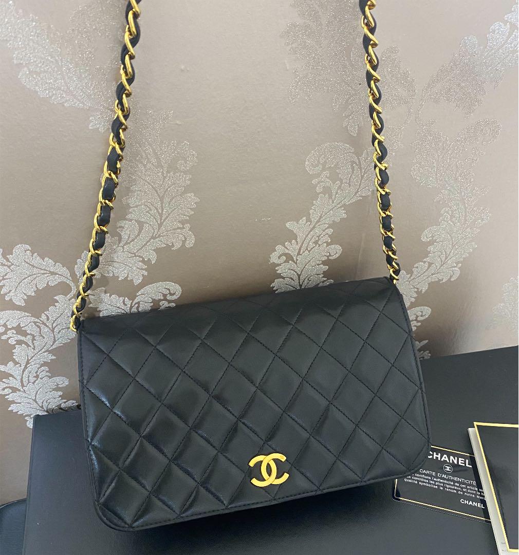 CHANEL シャネル バッグ内美品 マトラッセ ナイロンショルダー バッグ