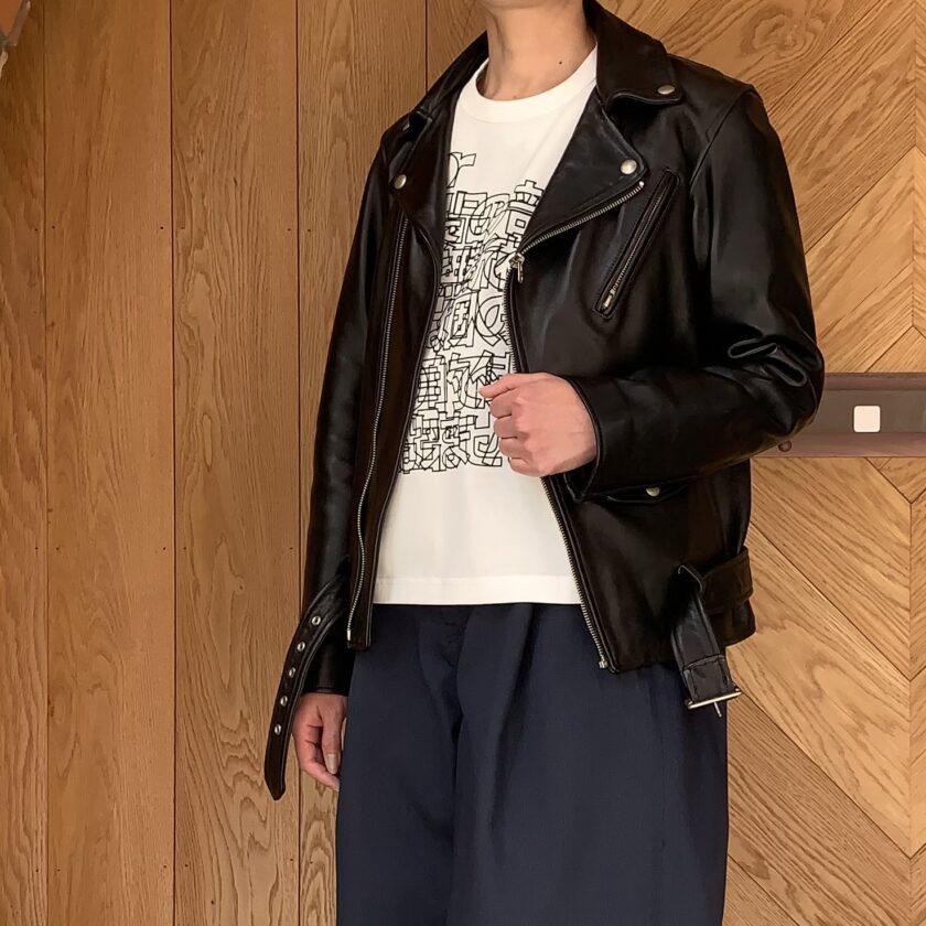 長期保管品 beautiful people ライダースジャケット 140 ヒョウ柄