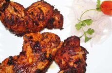 Chicken Tawa Fry Recipe image in white plate