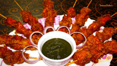 chicken sticks recipe image in a plate