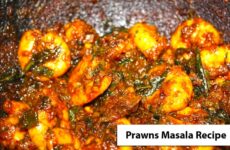 prawns masala recipe image in a Kadhai