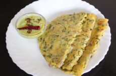 Akki Roti Recipe image in white plate