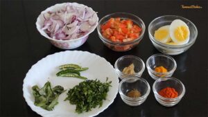 Ingredients for Egg Masala Roast Recipe from FamousDishes