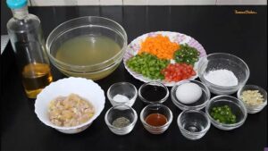 Ingredients for Chicken Manchow Soup recipe from FamousDishes