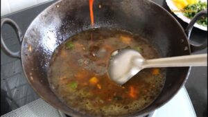 Instruction for Veg Manchurian Gravy recipe from FamousDishes