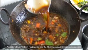 Instruction for Veg Manchurian Gravy recipe from FamousDishes
