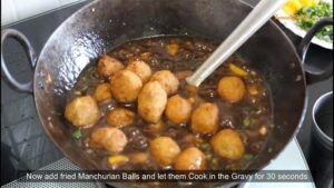 Instruction for Veg Manchurian Gravy recipe from FamousDishes