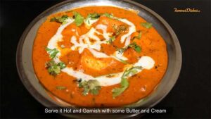 Instruction for Paneer Butter Masala recipe from FamousDishes