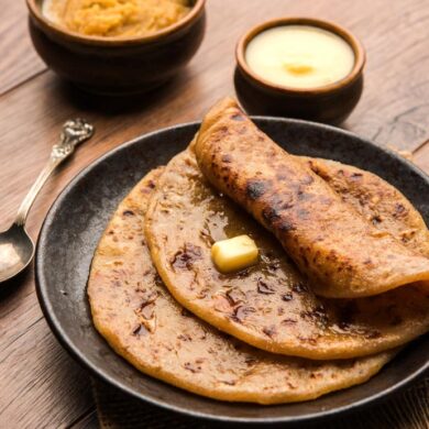 Puran Poli Recipe in a plate