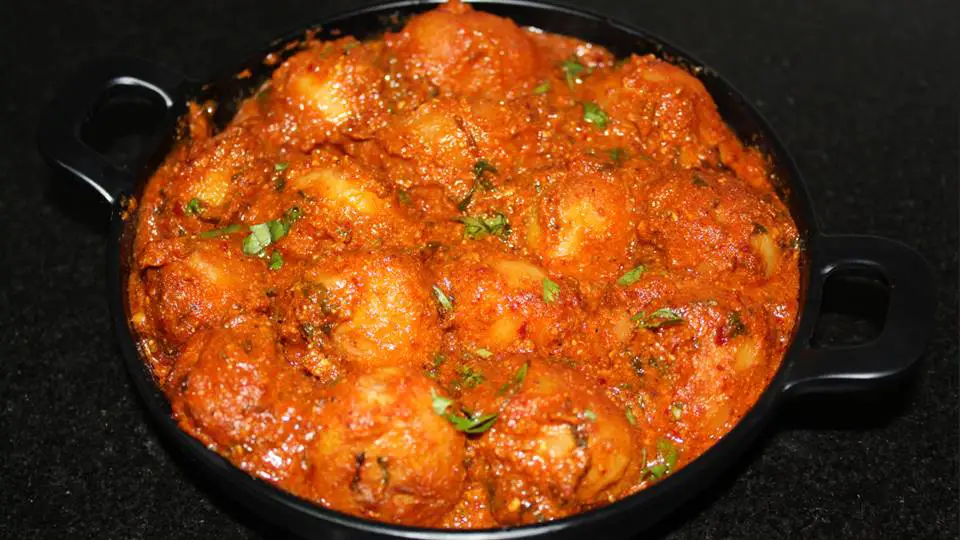 Dum Aloo Recipe image in a kadai