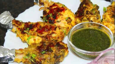 Chicken Drumstick Recipe image in a white plate