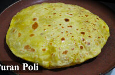 Puran Poli Recipe in a plate