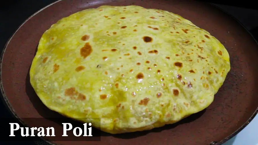 Puran Poli Recipe in a plate