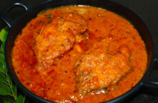 bengali fish curry recipe in black plate