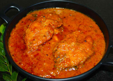 bengali fish curry recipe in black plate