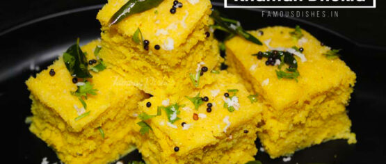 recipe of khaman dhokla in a plate