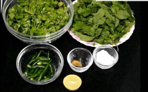 Ingredients of Recipe Green Chutney image