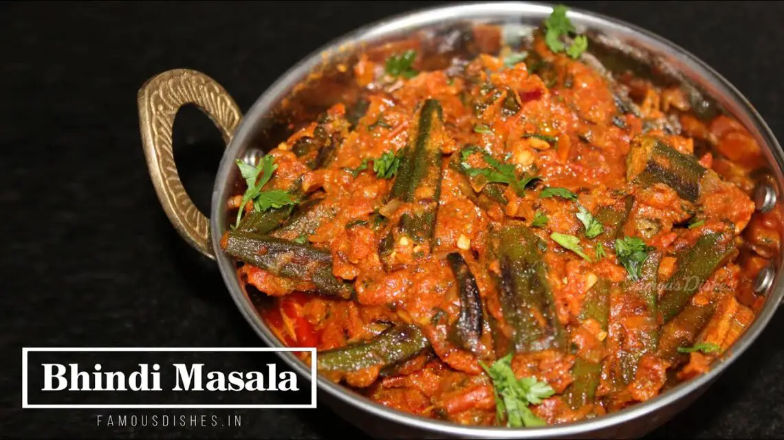 Masala Bhindi Recipe image in a kadai