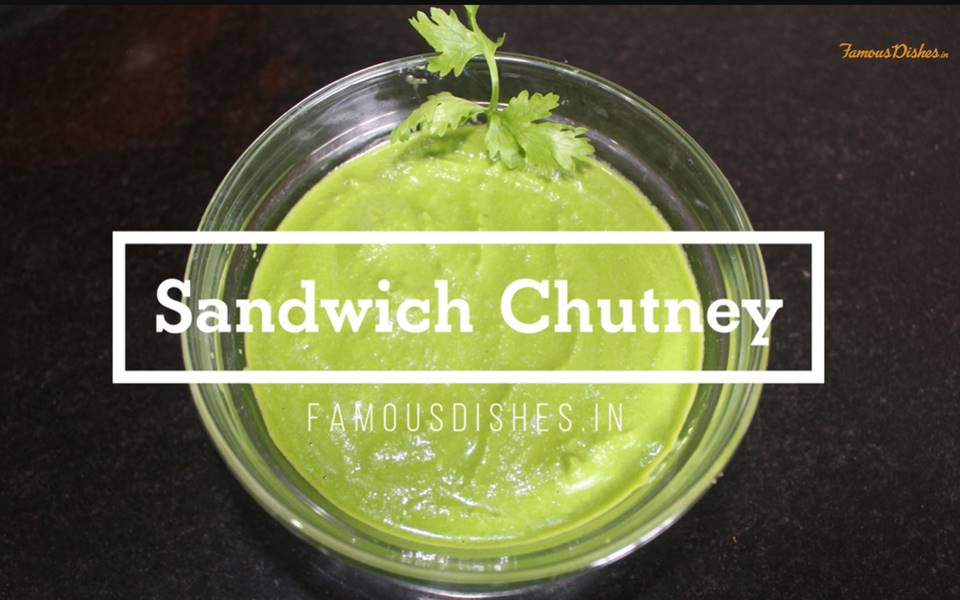 green sandwich chutney recipe image