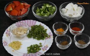 kadai paneer recipe ingredients