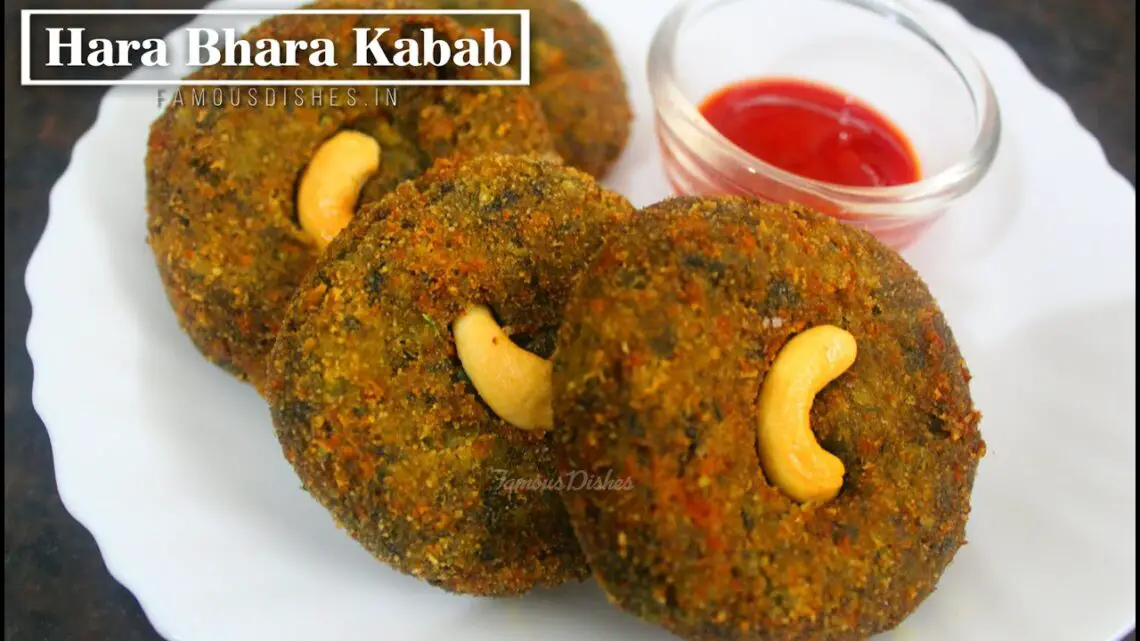 Hara Bhara Kabab Recipe in a white plate