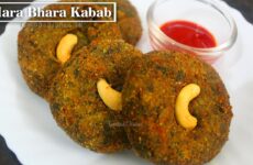Hara Bhara Kabab Recipe in a white plate