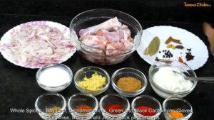 Ingredients of korma mutton recipe