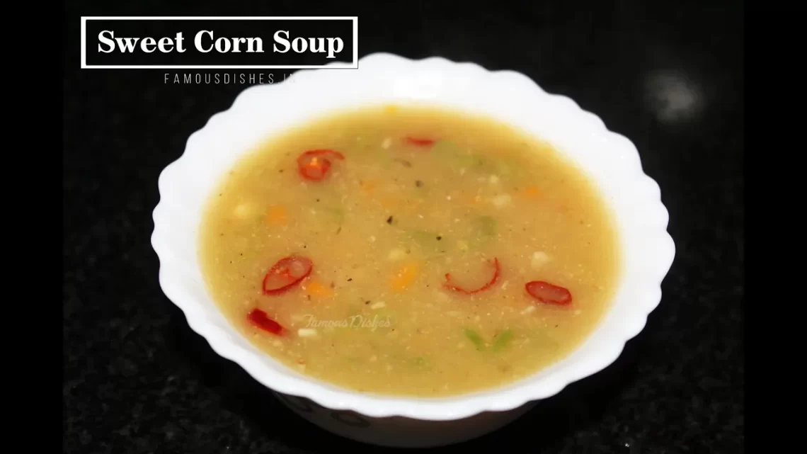 sweet corn soup recipe image