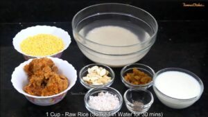 Ingredients of sweet pongal