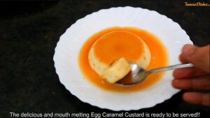 instruction for caramel custard 14