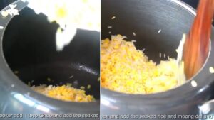 instruction of recipe of sweet pongal