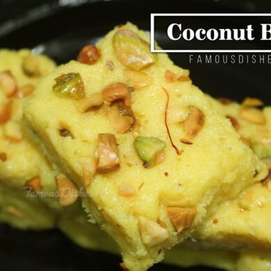 recipe for coconut burfi image