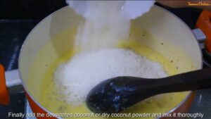 recipe for coconut burfi instruction 8