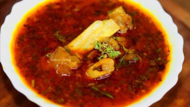 paya soup recipe image in a white bowl