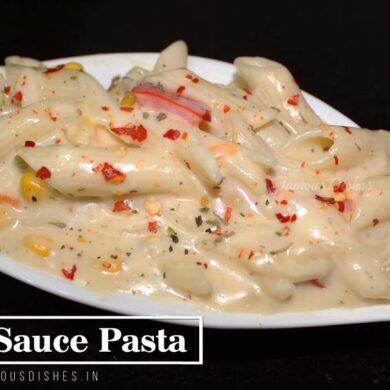 white sauce pasta recipe image